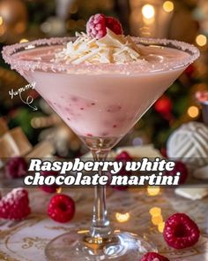 🍸 Raspberry White Chocolate Martini 🍸
"Indulge in this luxurious and creamy Raspberry White Chocolate Martini! 🍸✨"

Ingredients:
1 1/2 oz vodka
1 oz white chocolate liqueur
1/2 oz raspberry liqueur
1/2 oz fresh cream
Fresh raspberries for garnish
White chocolate shavings for garnish
Ice
Instructions:
Prepare the Glass:

Chill a martini glass in the freezer for a few minutes.
Mix the Ingredients:

In a cocktail shaker, combine the vodka, white chocolate liqueur, raspberry liqueur, and fresh cr Chocolate Raspberry Martini Recipe, Chocolate Raspberry Martini, Fruity Rum Drinks, Raspberry Martini, White Chocolate Martini, White Chocolate Syrup, White Chocolate Shavings, Raspberry White Chocolate