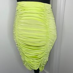 Flounce London Lime Midi Skirt Size 8 New With Tags Color:Lime Material: Stretchy Fitted Green Gathered Skirt Bottoms, Fitted Green Gathered Skirt, Yellow Pleated Skirt For Party, Green Relaxed Fit Skirt For Night Out, High-waist Green Skirt For Night Out, Yellow Casual Skirt For Night Out, Casual Yellow Skirt For Night Out, Green Ruched Stretch Skirt, Chic Green Ruched Skirt