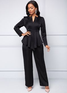 ROTITA Long Sleeve Quarter Zip Flounce Jumpsuit Long Sleeve Jumpsuit, Body Size, Body Measurements, Quarter Zip, Off The Shoulder, Active Wear