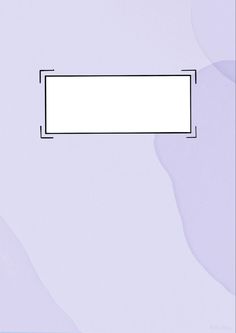 a white rectangular object on a pastel purple background with an empty space in the middle