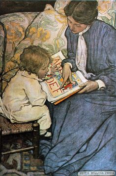 an image of a woman reading to a child