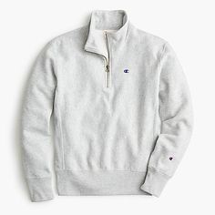 CHAMPION - QUARTER ZIP SWEATSHIRT WITH LITTLE C [CEM369] Half Zip Pullover Outfit Aesthetic, Half Zip Pullover Outfit Men, Half Zip Pullover Outfit, Nike Half Zip Pullover, Nike Half Zip, Pullovers Outfit, Crew Clothing, Quarter Zip Sweatshirt, Half Zip Pullover