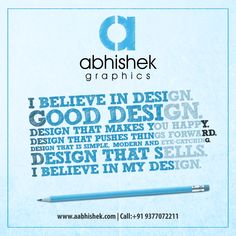 an advertisement with the words i believe in design good design, that makes you happy