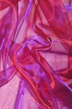 Syrah Color Aesthetic, Flamboyant Aesthetic, Fuchsia Aesthetic, Clothing Fabric Patterns, Magenta Fashion, Magenta Fabric, Pink Vibes, Organza Fabric, Red Aesthetic