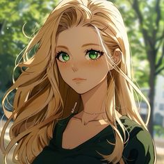 Anime Oc Female Blonde Hair Green Eyes, Blonde Anime Woman Green Eyes, Blonde Female Character, Amy Carter, Blonde Green Eyes, Sandy Blonde Hair, Blonde Hair Green Eyes, Girl With Green Eyes, Elf Characters