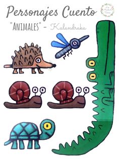 an animal sticker sheet with the words, personalize cuentos and animals