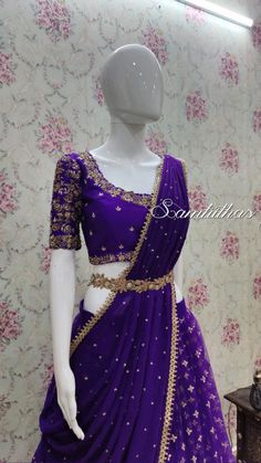 Half Saree Designs Simple, Half Saree Designs South Indian, Simple Frock Design, Rare Features, Long Frock Designs, Half Saree Lehenga