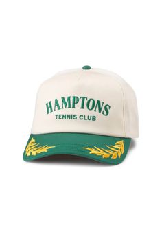 This American Needle Hamptons Club Captain Hat for Men in Green is the perfect finishing touch to your everyday looks! Featuring a Hamptons Tennis club and captain hat accents and an adjustable back, you’ll never get tired of this effortlessly cool accessory. Features: American Needle Style: 24002A-HAMP-IVKE Color: Ivory Kelly 100% Cotton Men’s hats Trucker hats Embroider reads, “Hamptons Tennis Club” Captain’s hat accents on bill Adjustable back One size Mens Trucker Hats Vintage, Summer Sports Baseball Cap With Flat Brim, Summer Sports Events Baseball Cap With Flat Brim, Summer Sports Flat Brim Baseball Cap, Classic Trucker Hat, Preppy Hats, Men’s Trucker Hat Outfit, Golf Hat, Trucker Hat Style