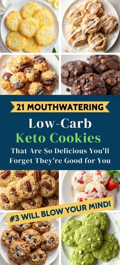 21 Mouthwatering Low-Carb Keto Cookies Recipes Keto Cookies Recipes, Sweet Cravings, Low Carbs, Keto Cookies, Cookies Recipes, Keto Desserts, Ww Recipes, Satisfying Food