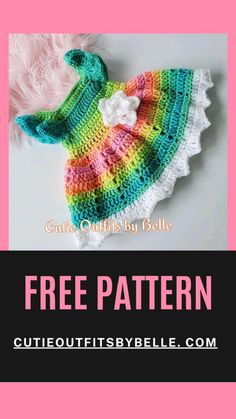 a crocheted baby bib is shown with the text free pattern for it