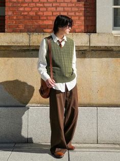 Vest Outfits Men, Ropa Upcycling, Sweater Vest Outfit, Cottagecore Outfits, Guys Clothing Styles, Mens Outfit Inspiration, Cool Outfits For Men