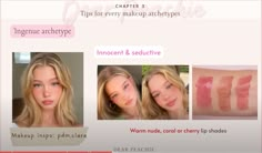 Inguene Makeup Archetype, Inguene Essence, First Love Makeup Style, Inguene Makeup, Ingenue Aesthetic