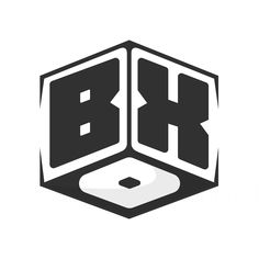 a black and white logo with the letter b on it