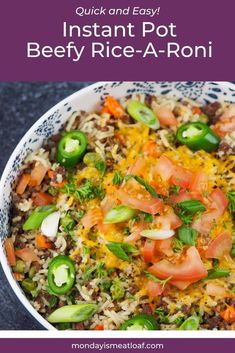 a bowl filled with rice and vegetables on top of a table