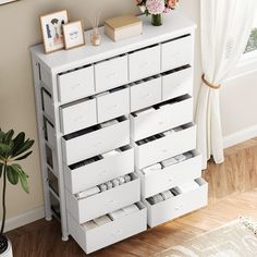 Tall Dresser for Bedroom, Dressers & Chests of Drawers with 16 Drawers, Large Fabric Dresser for Storage and Organization