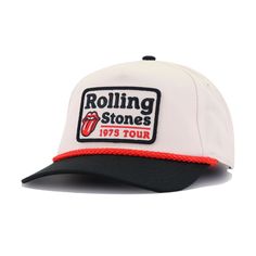 Adjustable hat. One size fits most (OSFM). London legends. Hat Material: 100% CottonCrown: IvoryVisor: BlackButton: BlackFront Logo: Official colorsBartack: BlackGolfer Rope: Red Artist Merch, Golf Channel, Hat Ideas, Black American, Cool Hats, Apparel Design, Adjustable Hat, Rolling Stones, Men Fashion