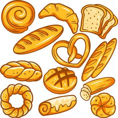 bread element pack in orange and white