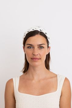 Add a playful touch to your summer looks with our Woven Summer Alice Headband. This stylish accessory is perfect for keeping your hair in place while adding a fun and happy vibe to your outfits. Stay cool and trendy all season long with this must-have headband! #lovemyleto 100% PU Imported Chic White Headband, Adjustable Structured Crown Headband For Festivals, White Adjustable Hair Accessories For Beach, Adjustable White Hair Accessories For Beach, Adjustable White Hair Accessories For The Beach, White Hair Accessories For Beach In Spring, Summer Festival Hair Accessories: Headband, Summer Festival Hair Accessories Headband, Summer Chic Party Headband