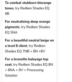 Shades Eq Toner Formulas For Brassy, Toner Formulas Redken, Color Sync Toner Formulas, Color Touch Toner Formulas, Colorsync Toner Formulas, Hair Color Swatches, Diy Hair Dye, Color Correction Hair