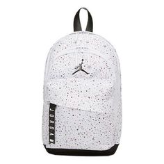 Jordan Athletic Zipper Opening Adjustable Strap Schoolbag Backpack Unisex White HA6232-101 (Casual) White Sports Bags With Zipper Pocket, White Sporty Backpack With Adjustable Strap, Sports Bags With Zipper Closure, White Sports Bag For Back To School, Casual White Backpack With Zipper Closure, Sporty Bags With Zipper Closure For Back To School, Casual Sports Backpack With Adjustable Strap, White Standard Backpack With Zipper Pocket, White Backpack With Zipper Pocket