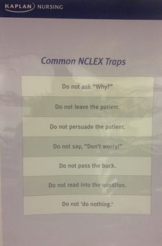 a sign that says common nclex traps