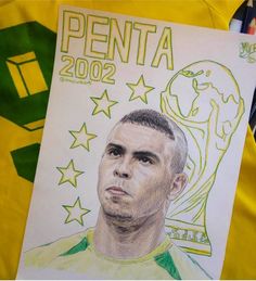 a drawing of a soccer player with the name penta on it