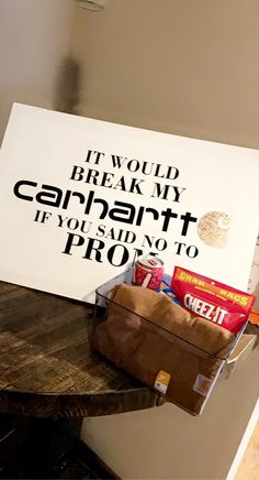 Carhartt promposal • asking a guy to prom • boyfriend asking to prom • prom • relationship goals Country Homecoming Proposal, Homecoming Dance Proposal, Promposal Ideas For Him, Formal Proposals, Country Prom