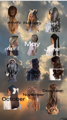 Your month your hair style! #hair #month #fyp #viral Your Month Your, Types Of Hair, Back To School Hairstyles, Easy Hairstyles For Long Hair