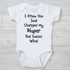 Custom Printed Gerber Brand Baby Onesie. Multiple Sizes 100% Cotton Fast Shipping Cute Onesie With Letter Print For Playwear, Onesie Sayings, Woodland Onesie, Funny Baby Shirts, Adventure Awaits Baby Shower, Funny Baby Onesie, Funny Baby Gifts, Curls Hairstyles