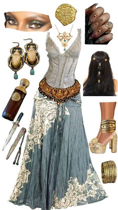 Khaleesi Outfits, Viking Outfits, Egyptian Outfit, Egypt Outfits, Avatar Outfits, Creepypasta Oc, Fair Outfits, Formal Outfit, Dress To Impress