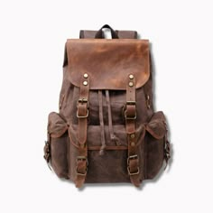 Leather backpack for hiking. Hikers, mountain climbers can shop this beautiful bag today. This leather backpack is for hikers and it comes with premium accessories over it. At Moven Era, we manufacture leather products of any design on our customer's demand. Functional Leather Backpack With Waxed Finish For Daily Use, Casual Leather Bags For Outdoor Activities, Rugged Leather Backpack For Travel With Adjustable Strap, Rugged Leather Travel Backpack With Adjustable Strap, Rugged Bag With Waxed Finish For Outdoor Activities, Rugged Waxed Canvas Bag For Outdoor Activities, Casual Leather Satchel Backpack For Outdoors, Functional Adventure Backpack With Adjustable Strap, Brown Waxed Leather Backpack For Outdoor