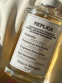 Replica Perfume Beach Walk, Replica Vanilla Perfume, Replica Beach Walk Perfume, Replica Perfume Vanilla, Maison Margiela Replica Perfume, Best Replica Perfume, Replica Perfume Aesthetic, Perfume Replica, Margiela Perfume