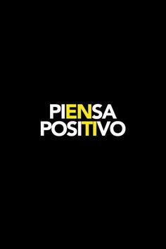 the logo for penssa positvo is shown in yellow and white on a black background