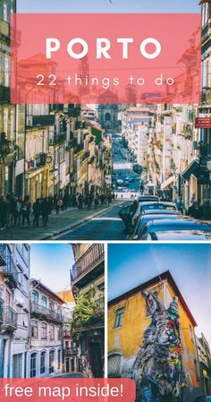 the streets in porto, italy with text overlaying it that reads 25 things to do