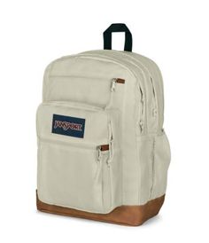 All the great features of our Big Student, plus a sleeve for a 15 inches laptop and synthetic leather base & trim. Classic Beige Backpack For School, Classic Beige School Backpack, Jansport Backpacks, Jansport Backpacks Big Student, Backpack Jansport, Tan Backpack, High School Backpack, School Bag Essentials, Gear Organizer