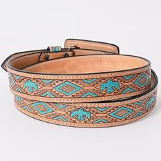 American Darling presents this meticulously hand-tooled Thunderbird belt. Carved and antiqued by skilled artisans, this belt showcases exceptional craftsmanship. Crafted from the finest Vegetable Tanned American Genuine Cowhide Leather, it embodies quality, style, and heritage. The 1.5" belt is furnished with a removable high-quality matching hand-tooled leather-covered buckle, showcasing exceptional craftsmanship and attention to detail. Ladies Approximate Size Scale : 1.5" wide S (30"-32") ,M