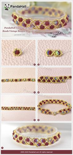 the instructions for how to make an elegant bracelet with swarong stones and beads