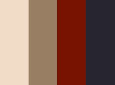 the color scheme is red, brown and black