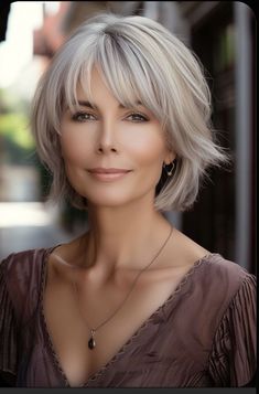 Medium Haircuts For Women Fine Hair, Hair Styles Medium Length For Women Over 60, Haircuts For Medium Length Hair With Bangs, Haircuts For White Hair, Hair Styles Over 60 Woman, Grey Haircuts For Women, Over 60 Hairstyles With Bangs, Gray Hair Styles For Women Over 60 Grey, Hairstyles For Over 60 Older Women