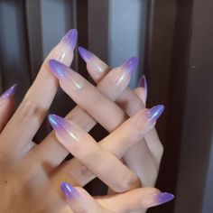 Unghie Sfumate, Smink Inspiration, Purple Nail, Soft Nails, Kawaii Nails, Gradient Nails, Minimalist Nails, Fire Nails, Funky Nails