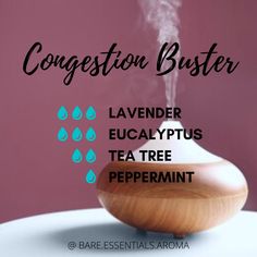 Essential oil diffuser blend; 3 drops lavender, 3 drops eucalyptus, 2 drops tea tree, 1 drop peppermint. Cough Oil Diffuser Blend, Essential Oil To Open Sinuses, Oils To Diffuse For Congestion, Sick Sleep Diffuser Blend, Diffuser Blends For Colds At Night, Essential Oil Sickness Diffuser, Essential Oil Diffuser Blends For Stuffy Nose, Diffuser Blends For A Cold, Essential Oils For Cough And Congestion In Diffuser