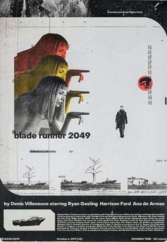 Poster Moodboard, Blade Runner Poster, Edit Poster, Mises En Page Design Graphique, Film Posters Art, Denis Villeneuve, Film Poster Design, Blade Runner 2049, Poster Aesthetic