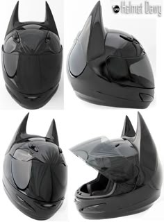 the helmet is designed to look like batman's face