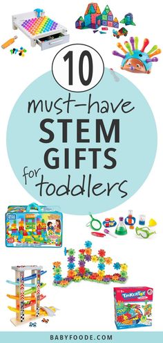 These STEM Learning Toys are a great (and fun!) way to introduce the concepts of STEM (science, technology, engineering and math) to toddlers! Find our favorite STEM toys for toddlers ages 2-4 this holiday season! #giftguide #christmas #toddlers #stem Toddler Stem, Toy Gift Guide, Gifts For Toddlers, Toddler Stuff, Top Christmas Gifts, Learning Toys For Toddlers