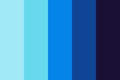 blue and purple color swatches with the same hues as well as different shades