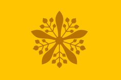 an image of a snowflake on a yellow background