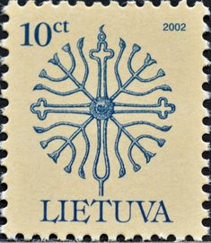 a stamp with an image of a cross on it