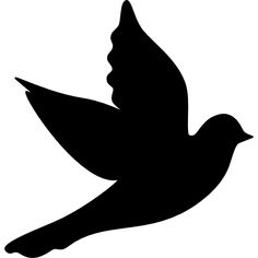 a black and white silhouette of a bird flying in the air with its wings spread