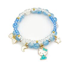 PRICES MAY VARY. Crystal Bracelet--Cute bracelet comes in three styles,Contains heart,star,moon,flower and bows pendants,Exquisite design and three fresh colors add glamour to your beauty.The best for your daughter Cartoon Braclet Size--The bow anime bracelets are 2.5inch(8CM) in diameter.Elastic length.Can fit any size wrist Kawaii Pearl Bracelets--The cartoon bracelet has a double layered design and made of crystal stone,,safe to wear.Can be worn alone or together according to your dressing st Beaded Pearl Bracelets, Cartoon Bracelet, Kawaii Bracelet, Pearl Bracelet Jewelry, Bracelets Crystal, Girls Bracelet, Valentines Wedding, Stocking Stuffers For Women, Pearl Bracelets