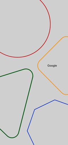 the google logo is shown in three different colors